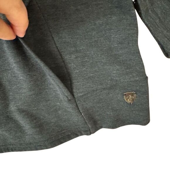 Kuhl Mock Neck Sweatshirt W/ Kangaroo Pocket Charcoal Gray Size Medium - Picture 4 of 7